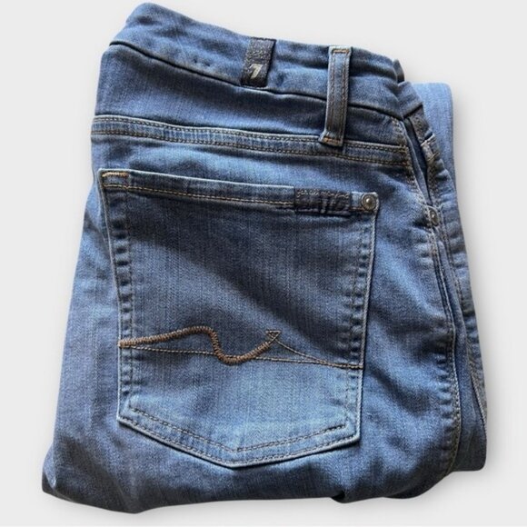 for all mankind Kimmie jeans  straight leg 27 strechy sexy mid rise medium - Picture 15 of 15